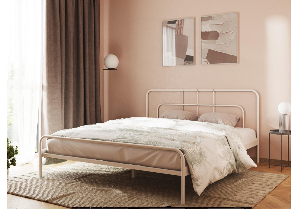 фото двуспальная кровать 160х200 woodville ирэн белая 613396 | 220svet.ru