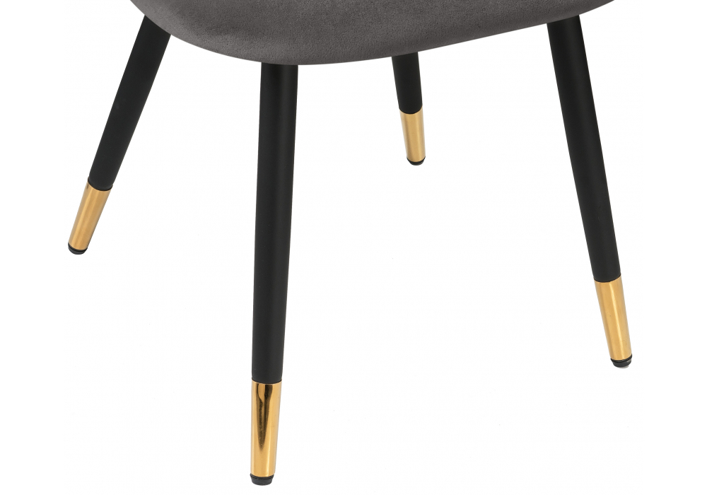 фото стул на металлокаркасе woodville gabi темно-серый / черный / золотой 15939 | 220svet.ru