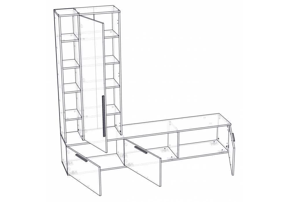 фото тв-тумба woodville филеста кашемир / дуб вотан 664894 | 220svet.ru