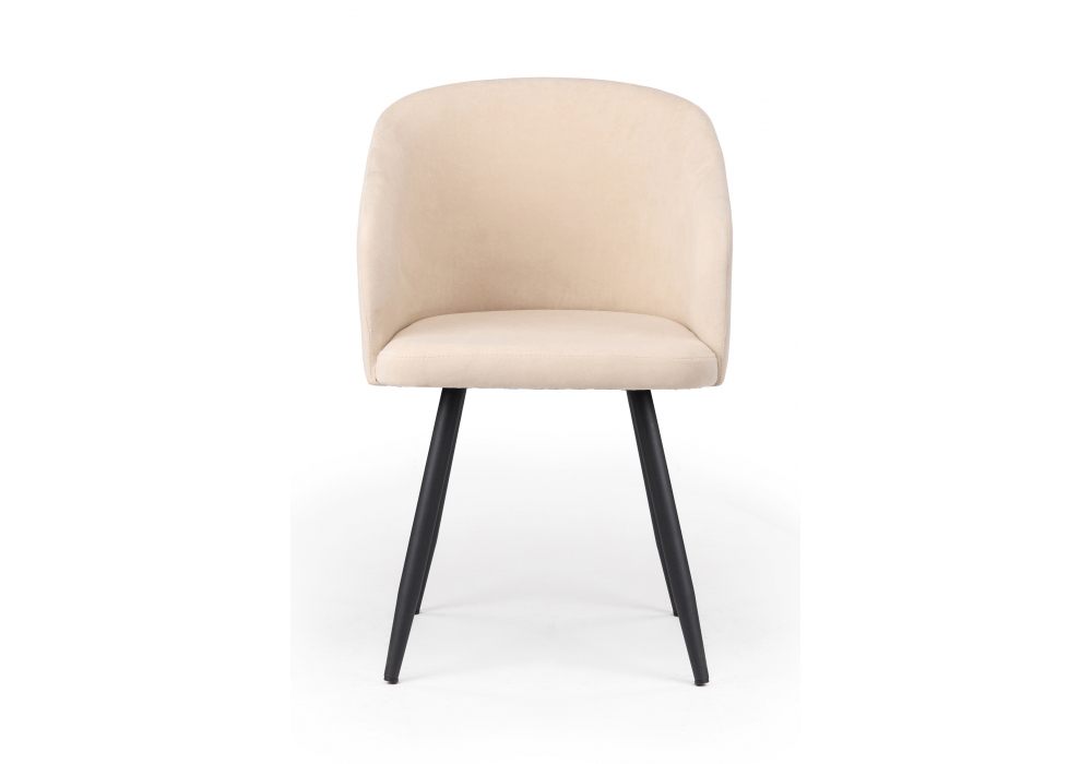 фото стул на металлокаркасе woodville монер бежевый (glory 03) / черный 632627 | 220svet.ru