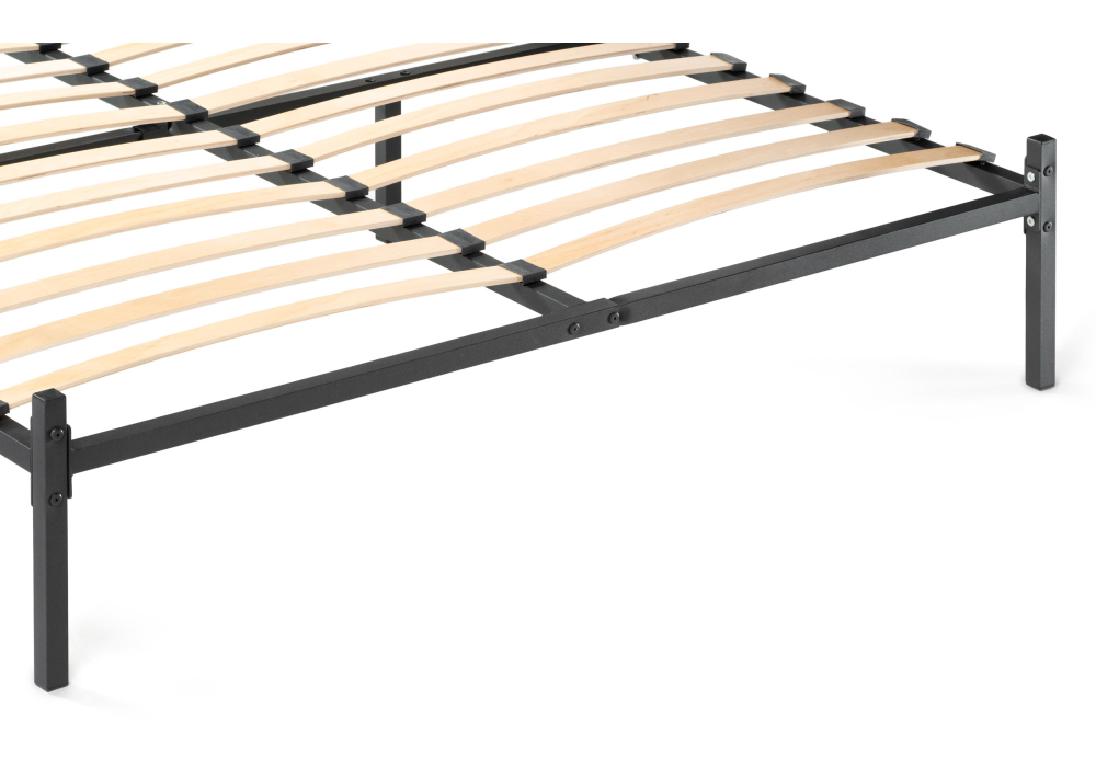 фото кровать двуспальная  woodville фади 160х200 черная 491588 | 220svet.ru