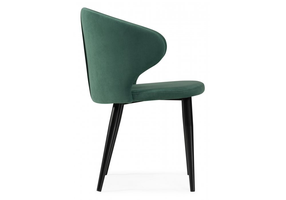 фото стул на металлокаркасе woodville алсисар катания изумруд / черный 469974 | 220svet.ru