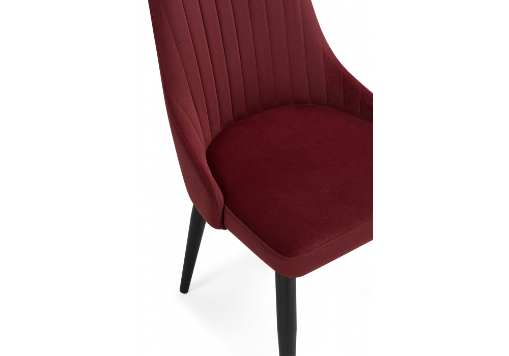 фото стул на металлокаркасе woodville kora wine red / black 15949 | 220svet.ru