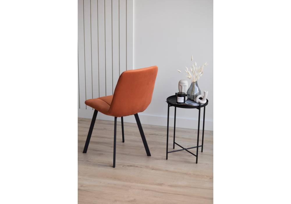 фото стул на металлокаркасе woodville чилли терракотовый / черный 631641 | 220svet.ru