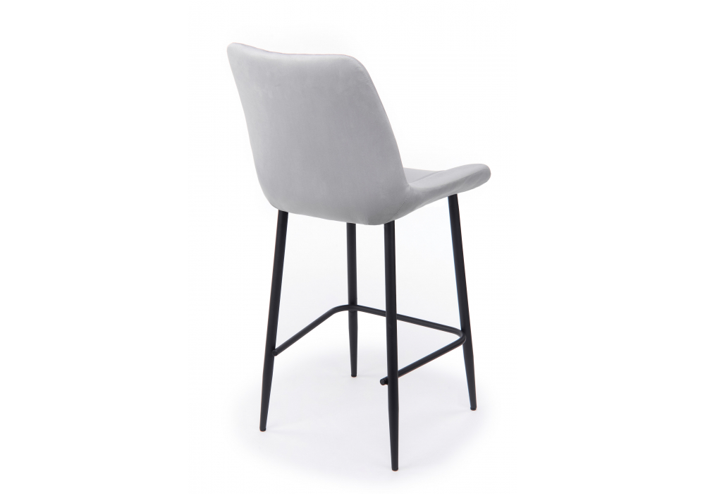 фото барный стул вращающийся woodville седа 360 светло-серый (zd 960) / черный 632587 | 220svet.ru