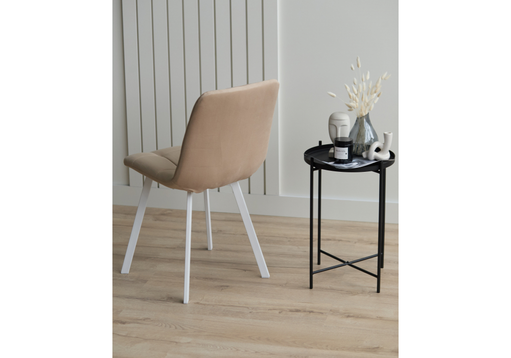 фото стул на металлокаркасе woodville чилли бежевый / белый 631632 | 220svet.ru