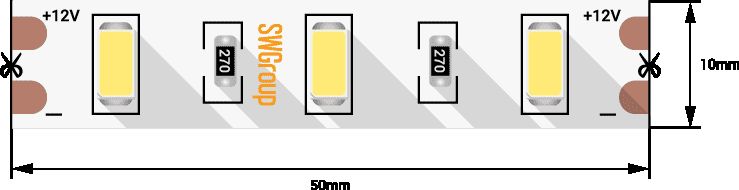 фото лента swg 12w/m  60led/m 5630smd теплый белый 5m swg660-12-12-ww-m 009714 | 220svet.ru