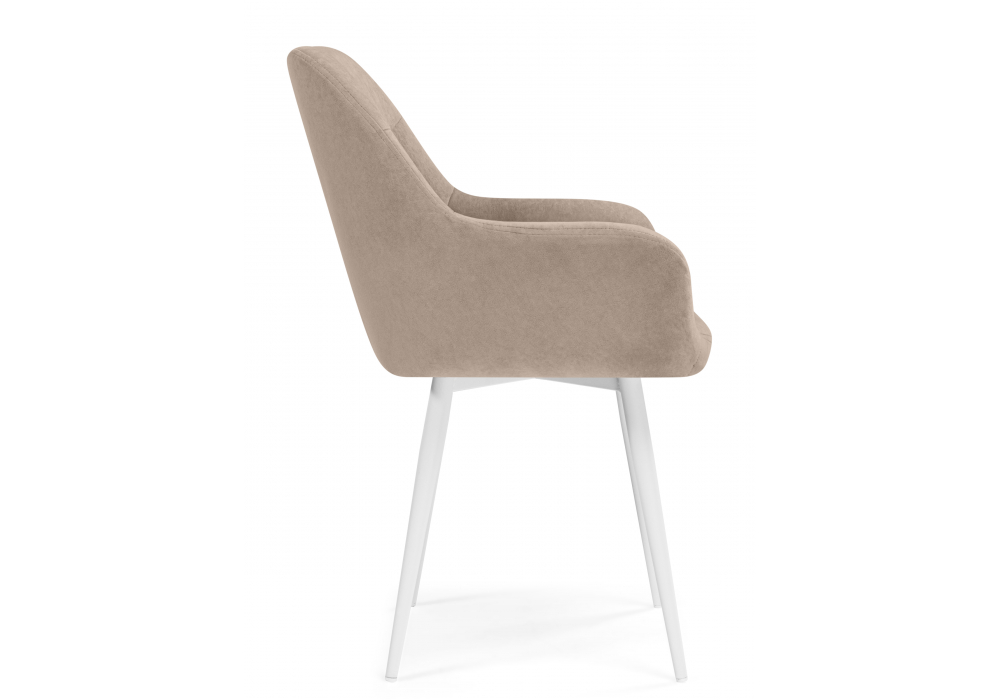 фото стул на металлокаркасе woodville флюид бежевый (zd 210) / белый 642966 | 220svet.ru