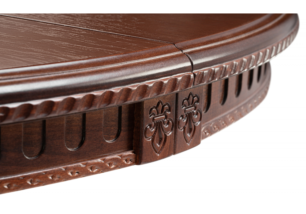 фото стол деревянный раскладной woodville нозеан круглый миланский орех 615232 | 220svet.ru