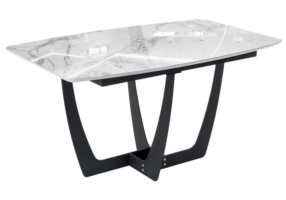 фото обеденная группа woodville аунге белый мрамор 516613 | 220svet.ru