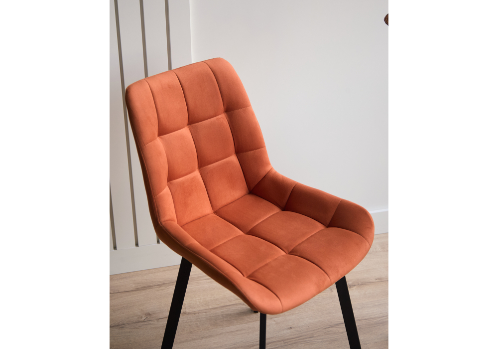 фото стул вращающийся на металлокаркасе woodville челси 360 п терракотовый (zd 432) / черный 632525 | 220svet.ru