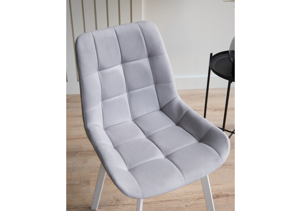 фото стул на металлокаркасе woodville челси п светло-серый (zd 960) / белый np 632444 | 220svet.ru