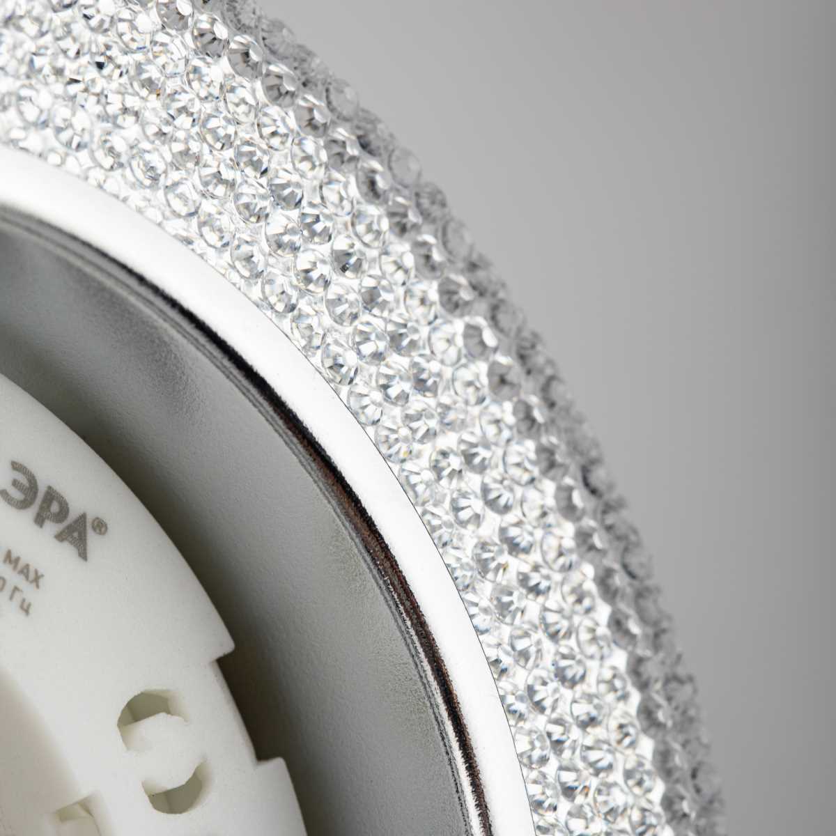 фото светильник встраиваемый cо светодиодной подсветкой эра dk ld53 wh под лампу gx53 белый б0057475 | 220svet.ru