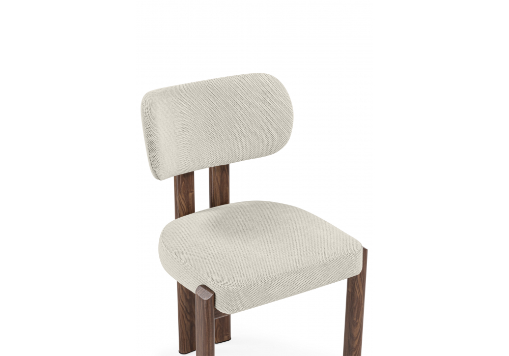 фото стул на металлокаркасе woodville bandi бежевый / орех 15942 | 220svet.ru