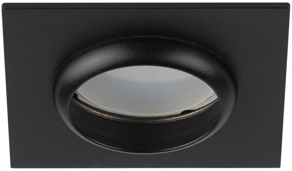 фото светильник встраиваемый алюминиевый эра kl110 bk под лампу mr16 gu5.3 черный матовый б0061530 | 220svet.ru