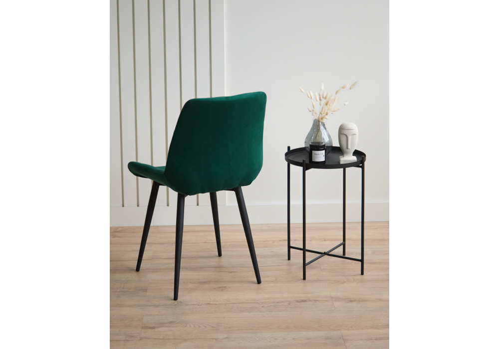 фото стул вращающийся на металлокаркасе woodville челси 360 к зеленый (zd 667) / черный 632516 | 220svet.ru