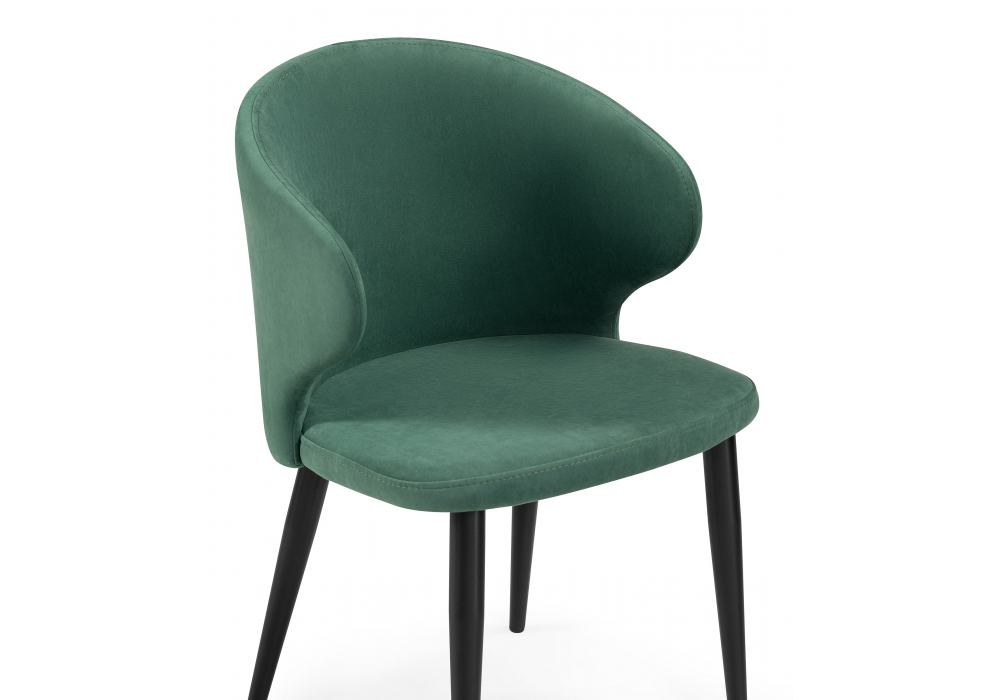 фото стул на металлокаркасе woodville алсисар катания изумруд / черный 469974 | 220svet.ru