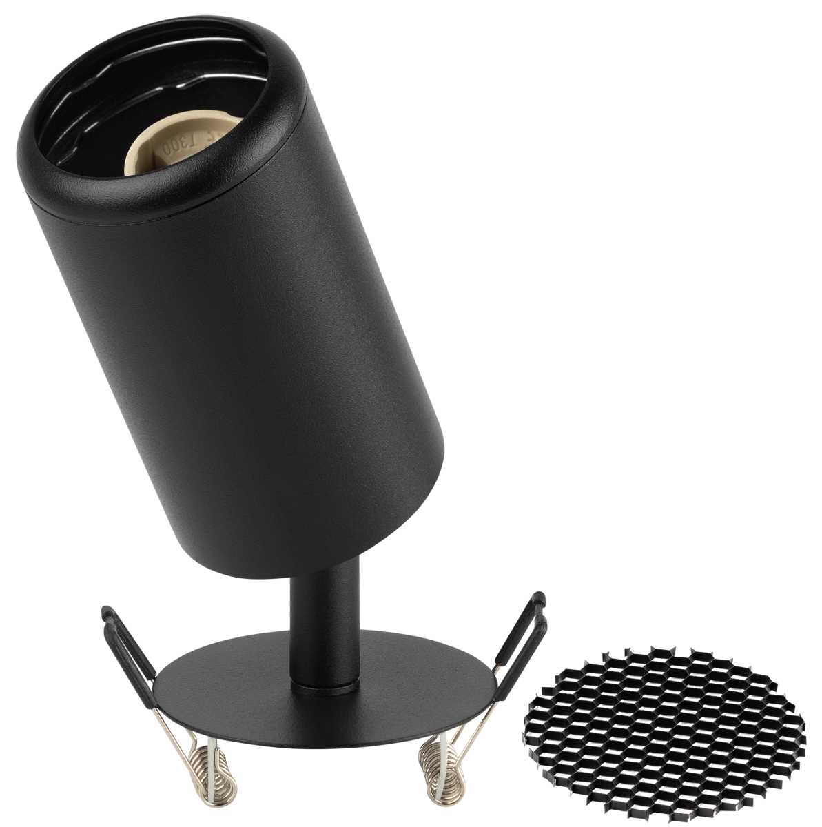 фото светильник встраиваемый алюминиевый эра kl106 bk под лампу mr16 gu10 черный матовый б0061623 | 220svet.ru