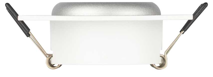 фото светильник встраиваемый алюминиевый эра kl110 wh/sl под лампу mr16 gu5.3 белый/серебро матовый б0061532 | 220svet.ru