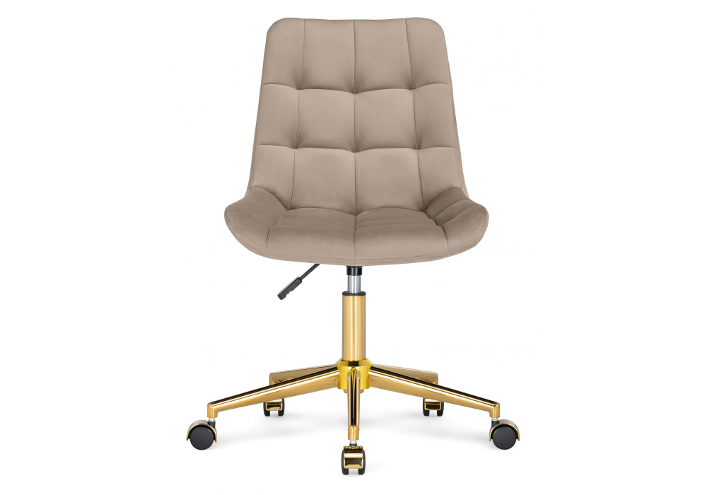 фото офисное кресло woodville честер бежевый / золото 533178 | 220svet.ru