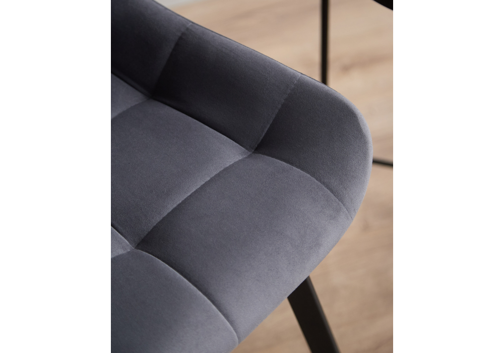 фото стул вращающийся  на металлокаркасе woodville челси 360 п темно-серый (zd 995) / черный 632465 | 220svet.ru