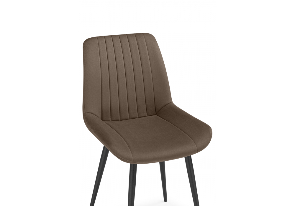 фото стул на металлокаркасе woodville седа коричневый (zd 233) / черный 632438 | 220svet.ru