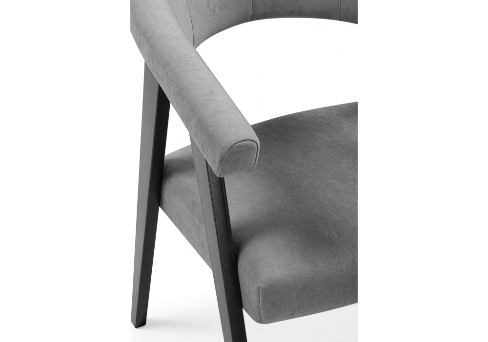 фото стул деревянный woodville невада 2 ткань 234 / черное дерево 620594 | 220svet.ru