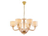 Миниатюра фото подвесная люстра newport 8686/c gold polished amber м0071803 | 220svet.ru