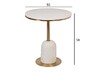 Миниатюра фото стол журнальный мрамор белый garda decor 76ar-07000 | 220svet.ru