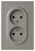 Миниатюра фото розетка эра galaxy 15-2107-07 без заземления двойная 2x2p 16а-250в ip20 титан б0071703 | 220svet.ru