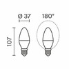 Миниатюра фото светодиодная лампа базовая  9вт 6500k e27 voltega candle 9w 3271 | 220svet.ru