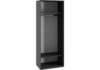 Миниатюра фото шкаф двустворчатый woodville ника эйхория qr-17 / графит 593592 | 220svet.ru