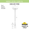 Миниатюра фото парковый фонарь fumagalli nebo ofir/g300 3l g30.202.r30.bye27 | 220svet.ru