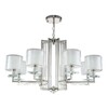 Миниатюра фото подвесная люстра crystal lux nicolas sp-pl8 nickel/white | 220svet.ru