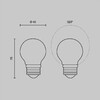 Миниатюра фото светодиодная лампа ультра филамент шар 9вт 4000k e14 диммируемая voltega crystal 3062 | 220svet.ru