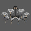 Миниатюра фото люстра на штанге md21001018-8a black/gold delight collection | 220svet.ru