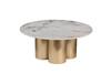 Миниатюра фото стол журнальный круглый керамогранит белый garda decor 76ar-63042 | 220svet.ru