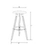 Миниатюра фото набор 2 шт табурет барный dobrin royce white lmzl-pp652_whitebase-n2-13341 | 220svet.ru