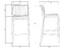 Миниатюра фото набор 2 шт стул полубарный dobrin chloe lmzl-pp777-1-n2_p_gr-03-13404 | 220svet.ru