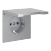 Миниатюра фото накладка для розетки с заземлением, защитными шторками и крышкой voltum s70 vls000816 (серый) | 220svet.ru