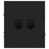 Миниатюра фото розетка эра arktik 16-3108-05 информационная двойная 2xrj45 антрацит б0070488 | 220svet.ru