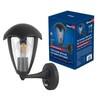 Миниатюра фото уличный настенный светильник (ul-00006813) uniel uul-s81a 60w/e27 sensor ip54 black | 220svet.ru