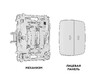 Миниатюра фото двухклавишный выключатель с самовозвратом с подсветкой ambrella volt quant omega mo654060 | 220svet.ru