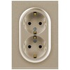 Миниатюра фото розетка эра arktik 16-2104-04 двойная с заземлением 2x2p+e schuko 16а-250в шампань б0070447 | 220svet.ru