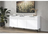 Миниатюра фото тв-тумба woodville иадама 3-ств. белый / белый софт 674702 | 220svet.ru