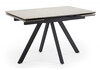Миниатюра фото керамический стол раскладной 120(180)х80 woodville вилли сarmen light grey / черный 622898 | 220svet.ru