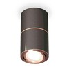 Миниатюра фото комплект накладного светильника ambrella light techno spot xs7403100 dch/ppg черный хром/золото розовое полированное (c7403, a2073, c7403, n7005) | 220svet.ru