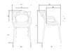 Миниатюра фото набор 3шт стул обеденный dobrin masters lmzl-pp601-n3_p_g-05-13331 | 220svet.ru