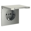 Миниатюра фото накладка для розетки с заземлением, защитными шторками и крышкой voltum s70 vls000805 (сталь) | 220svet.ru