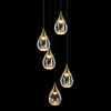 Миниатюра фото подвесной светодиодный светильник delight collection md24001004-5a gold/clear | 220svet.ru